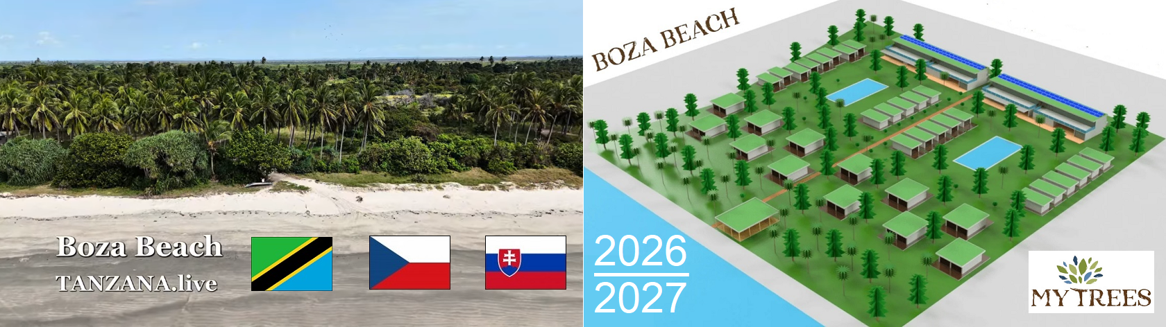 První developerský projekt společnosti MY TREES Holding SE - plážový rezort na pobřeží Indického oceánu v Tanzánii