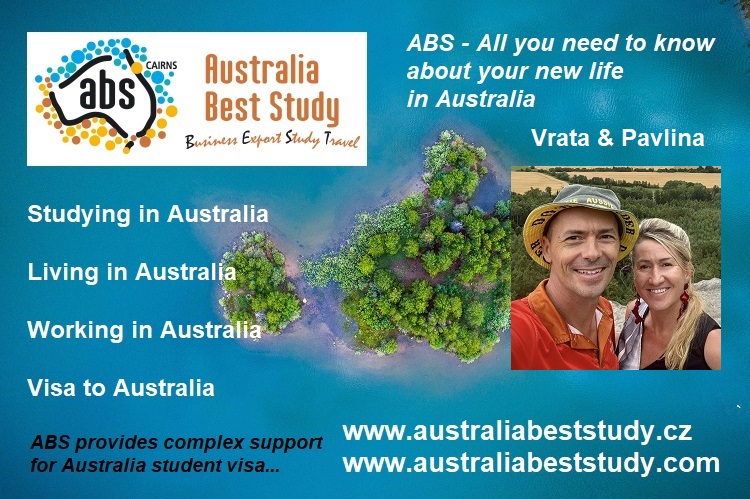 Pavlina Rehola - Owner/Managing Director ABS - Australia Best Study and her husband Vratislav (Vrata) Rehola, Cairns, Australia. Studiyng, living, working and visa to Australia. ABS provides complex support for Australia student visa