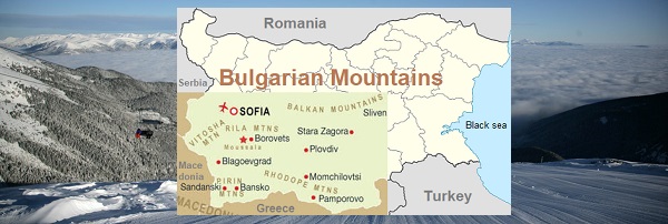 Bulharská lyžařská střediska 2024 - Bulharské hory mapa | Bulgarian ski resorts 2024 - Bulgarian Mountain Map