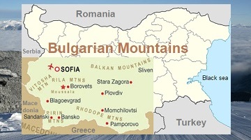 Bulharská lyžařská střediska 2021 - Bulharské hory mapa | Bulgarian ski resorts 2021 - Bulgarian Mountain Map