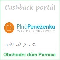 Obchodní dům Pernica – partner cashback portálu Plnapenezenka.cz: má 772 partnerských e-shopů a odměny za nákupy až 25 %.  Za první tři nákupy bonus až 60 Kč a odměna za doporučení 300 Kč. Cashback portál Plná peněženka nabízí rovněž věrnostní program, kupóny na slevy a hromadné slevy (cashback + slevový portál).