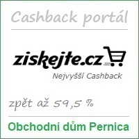 Obchodní dům Pernica – partner cashback portálu Ziskejte.cz: má více než 600 partnerských e-shopů a odměny za nákupy až 59,5 %. Vstupní bonus je 130 Kč (+150 VIP bodů) a odměna za doporučení 350 Kč (+ % z nákupů). Cashback portál Získejte.cz nabízí rovněž věrnostní program, kupóny na slevy a hromadné slevy (cashback + slevový portál). Peníze je možno vybrat na bankovní účet nebo PayPal.