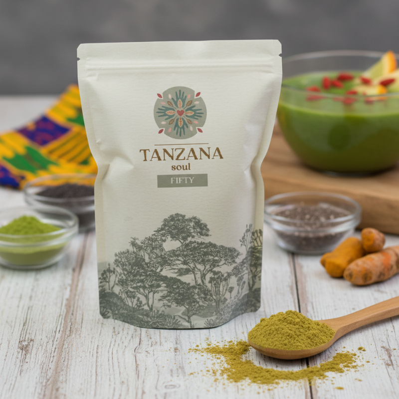 TANZANA Soul Fifty 450g - Komplexní výživa pro zdraví kloubů, pokožky a vitality! TANZANA Soul Fifty je jedinečná směs kolagenu, antioxidantů a superpotravin pro podporu těla i mysli.